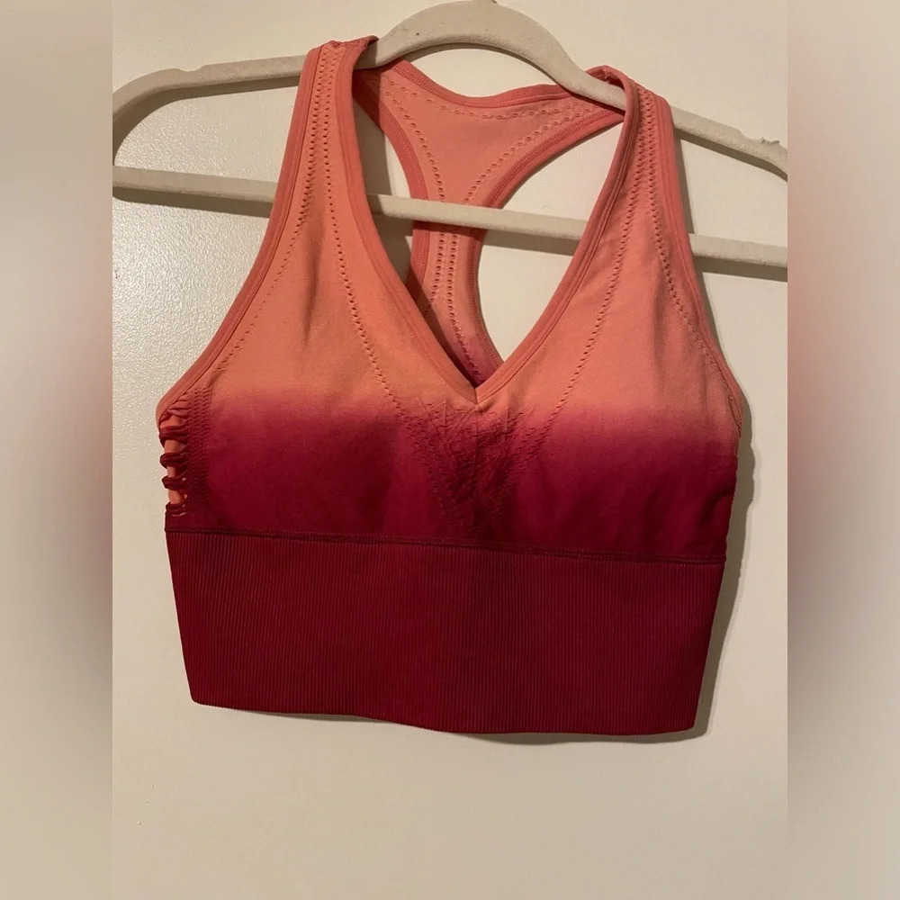Pink Sport Victoria’s Secret Ombre Racerback Sports Bra Medium
